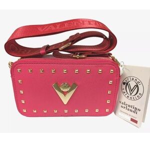 NWT Valentino Orlandi hot pink camera  style crossbody strap bag 🌸🌹🌺